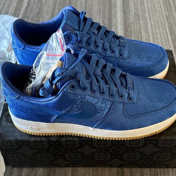 s-l1200.webp Size 8.5 - Nike Air Force 1 Low x CLOT Royal Silk Blue 2019